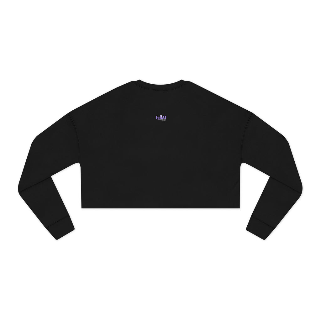 Cozy Orange Tabby Mom Cropped Sweatshirt