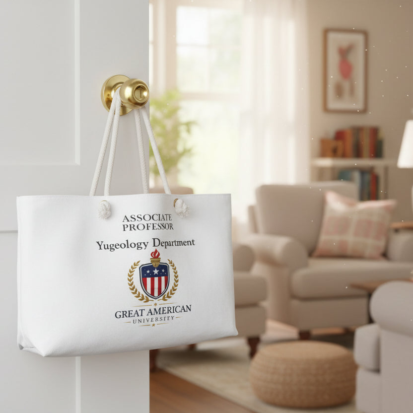Associate Professor – Yugeology Department Weekender Tote | Political Parody