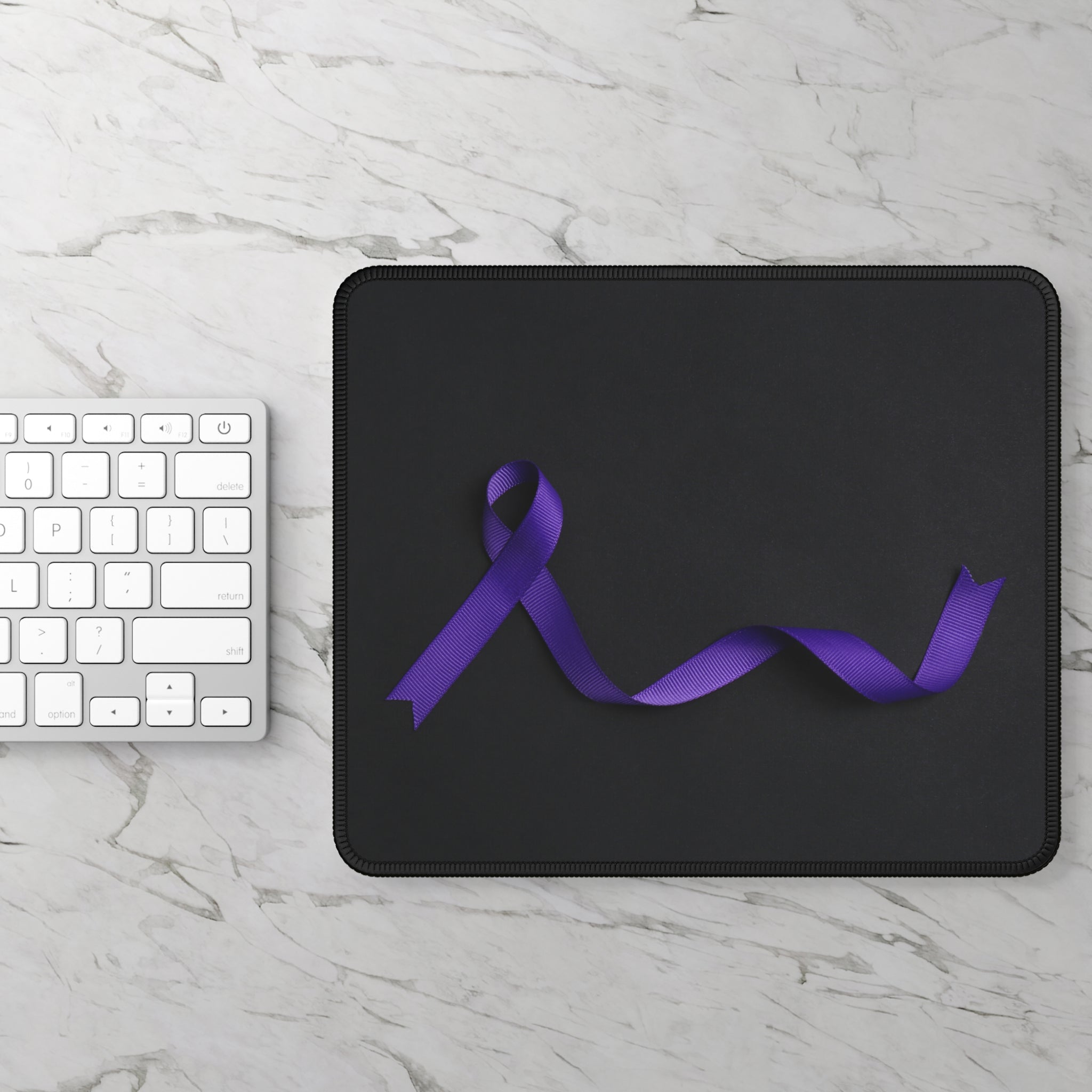 Photo depicting the ​Purple Ribbon Gaming Mouse Pad from EpiAl's Shop.