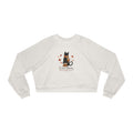 Cute Boots Questionable Decisions Cropped Sweatshirt | Funny Fall Cat Pullover