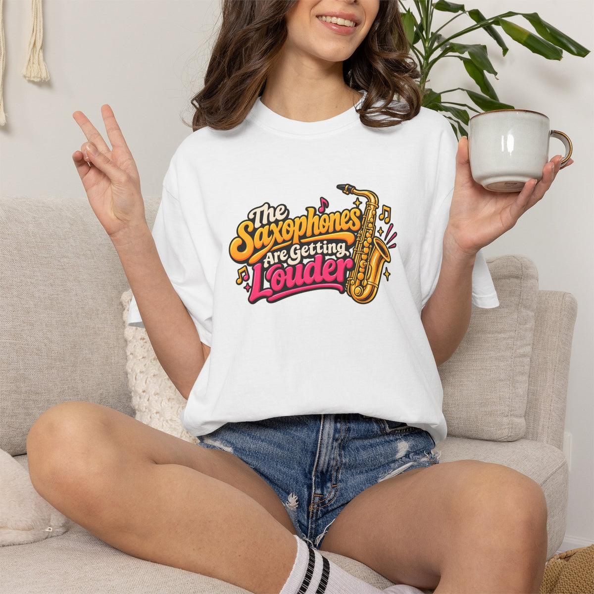 The Saxophones Are Getting Louder Retro Graphic Tee | Viral IYKYK Shirt