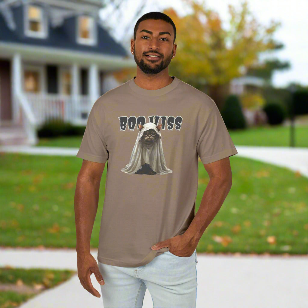 Boo Hiss Ghost Kitty Unisex Tee, Halloween Shirt
