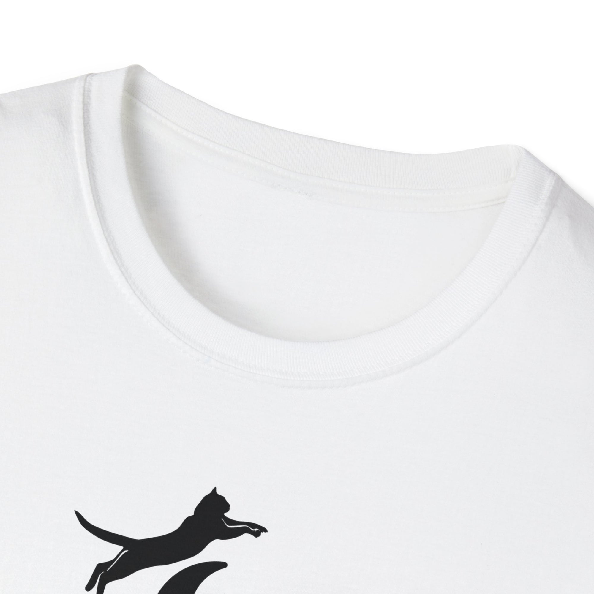Cat Jumped Over the Moon Unisex Softstyle T - Shirt - T - Shirt - Epileptic Al’s Shop