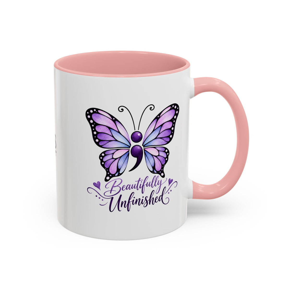 Beautifully Unfinished Semicolon Suicide Awareness Mug