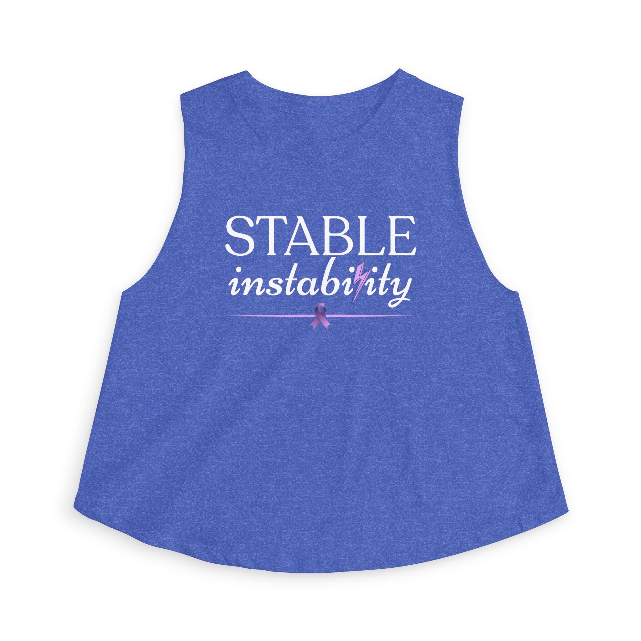 Stable Instability Epilepsy Awareness Crop Tank – Purple Ribbon Minimalist Crop Top