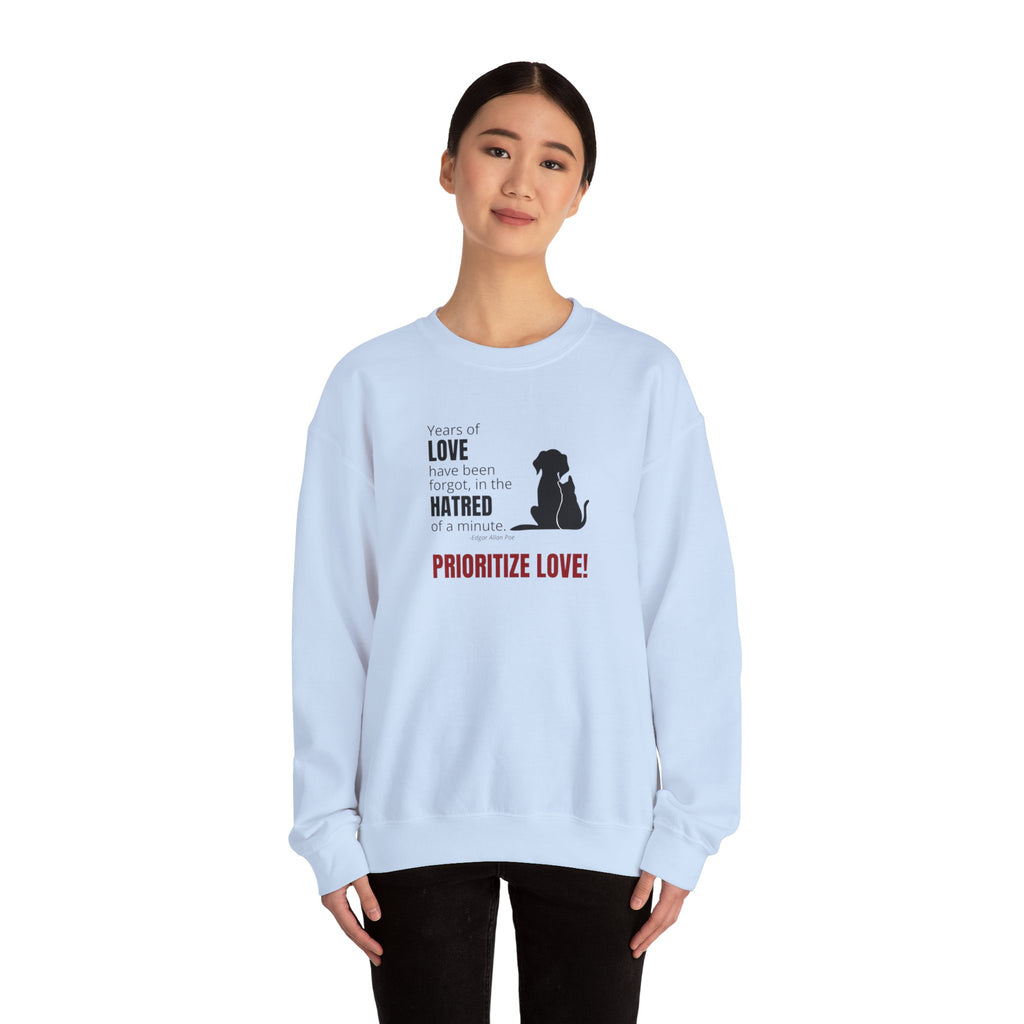 Prioritize Love Unisex Heavy Blend™ Crewneck Sweatshirt