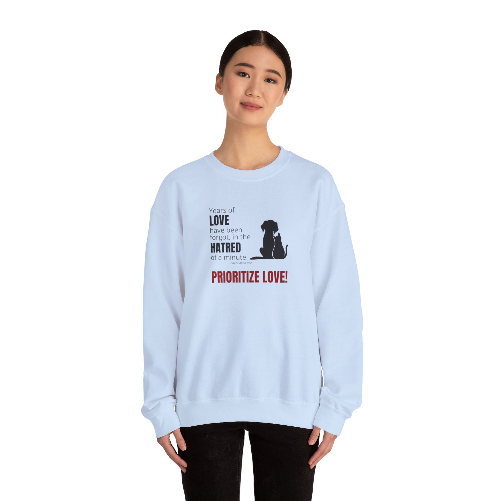Prioritize Love Unisex Heavy Blend™ Crewneck Sweatshirt
