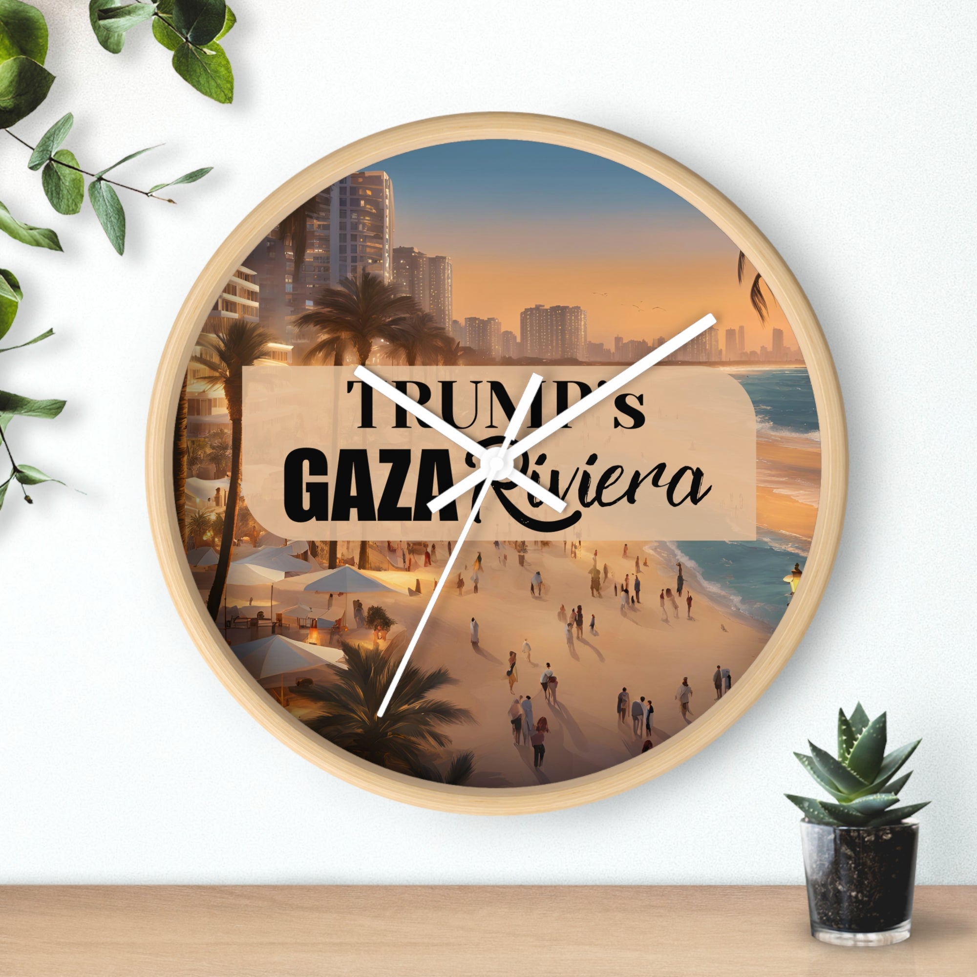 Trump's Gaza Riviera Wall Clock