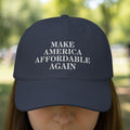 Make America Affordable Again Hat — Political Parody Dad Cap