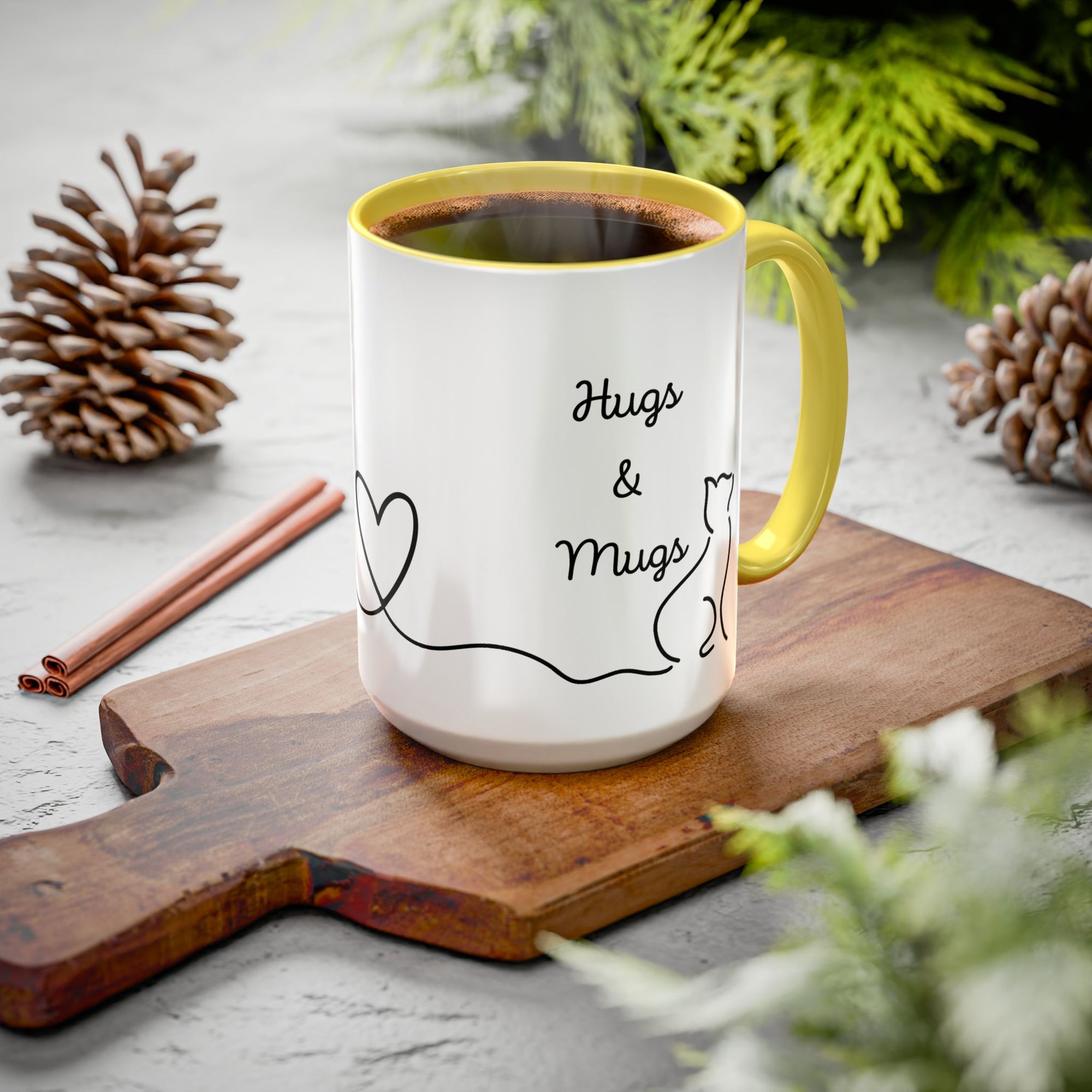 Hugs & Mugs Vibrant Color Coffee Mug