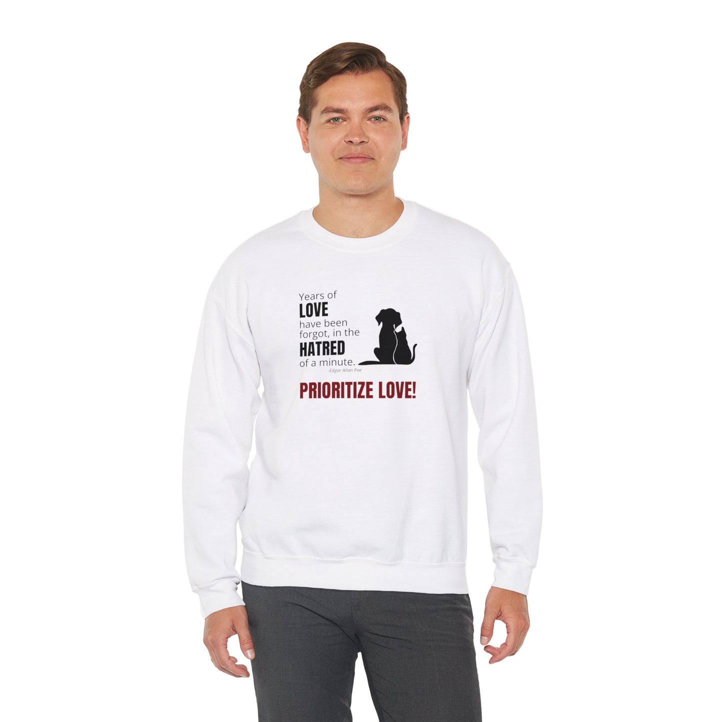 Prioritize Love Unisex Heavy Blend™ Crewneck Sweatshirt