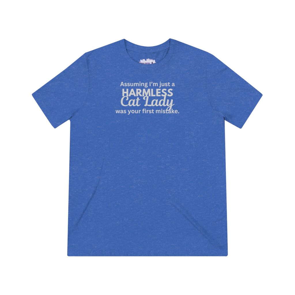 Harmless Cat Lady Triblend Tee - T - Shirt - Epileptic Al’s Shop