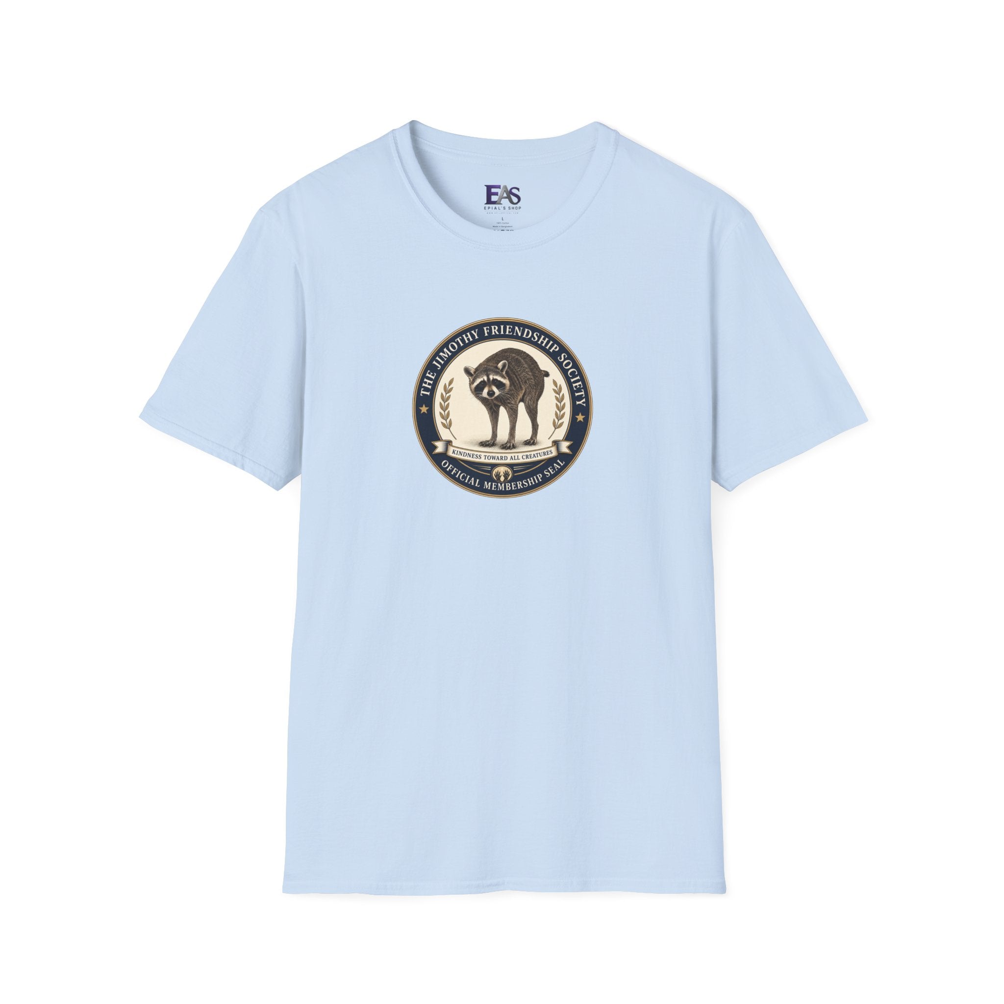 The Jimothy Friendship Society T-Shirt | Raccoon Membership Seal Tee