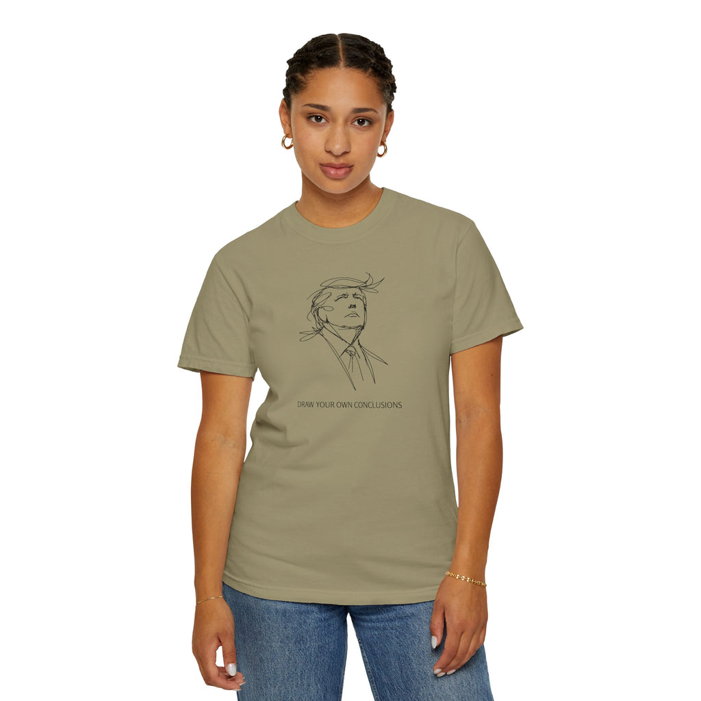Draw Your Own Conclusions Unisex Graphic Tee – Minimal Line Art Statement Shirt