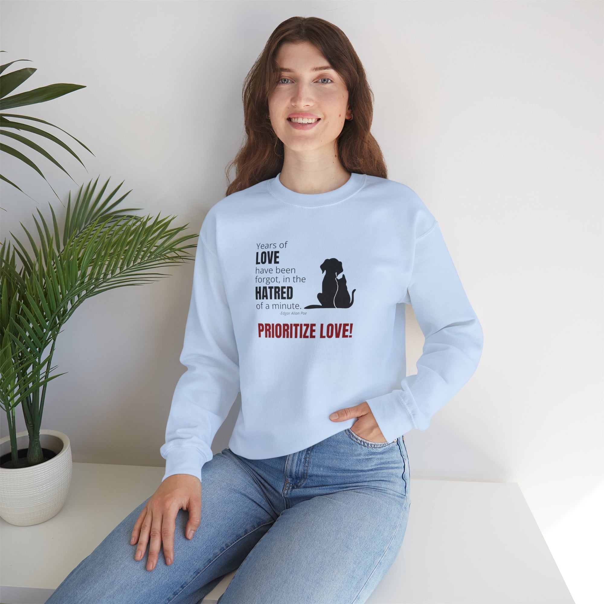 Prioritize Love Unisex Heavy Blend™ Crewneck Sweatshirt