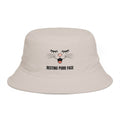 Resting Purr Face Embroidered Cat Bucket Hat
