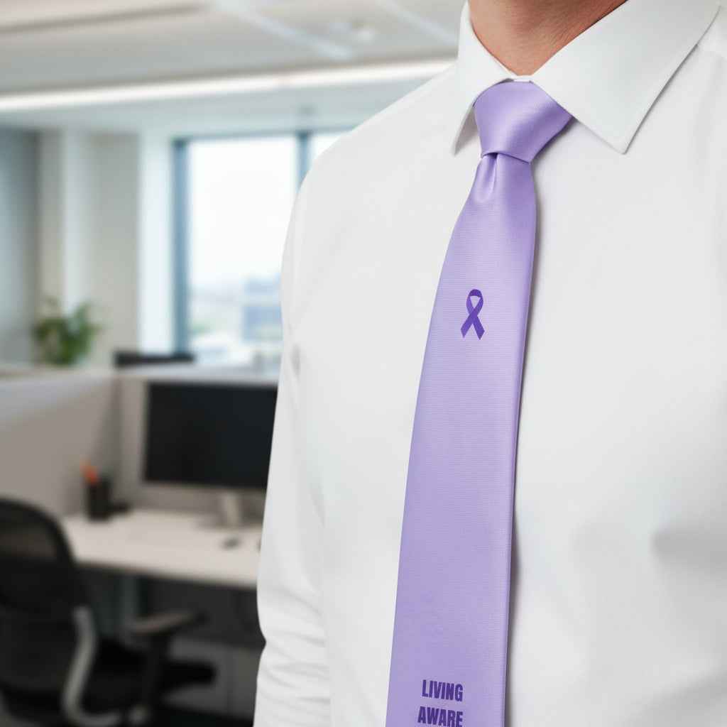 Living Aware Necktie, Quiet Message, Sharp Look