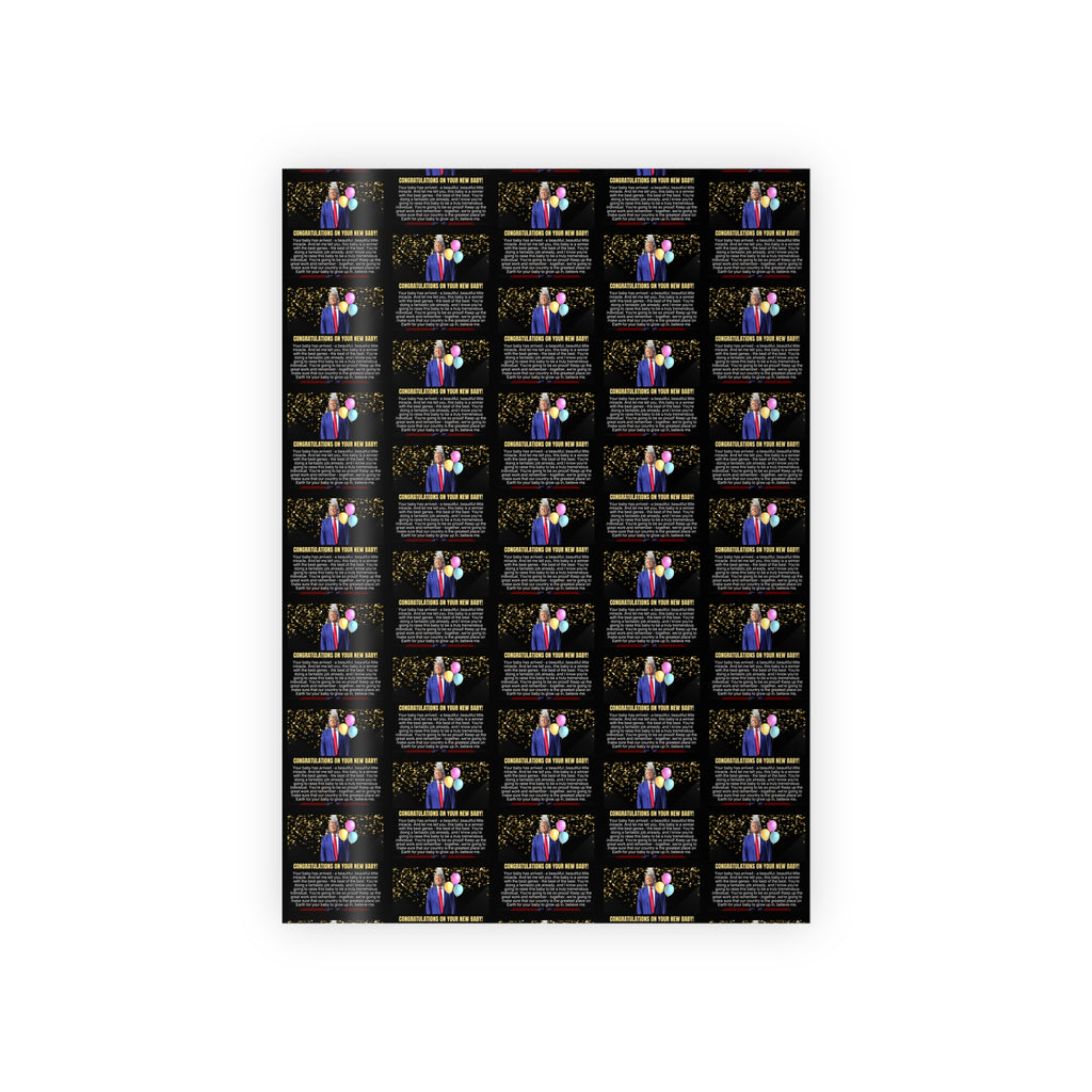 Trump New Baby Gift Wrapping Paper Rolls, 1pc
