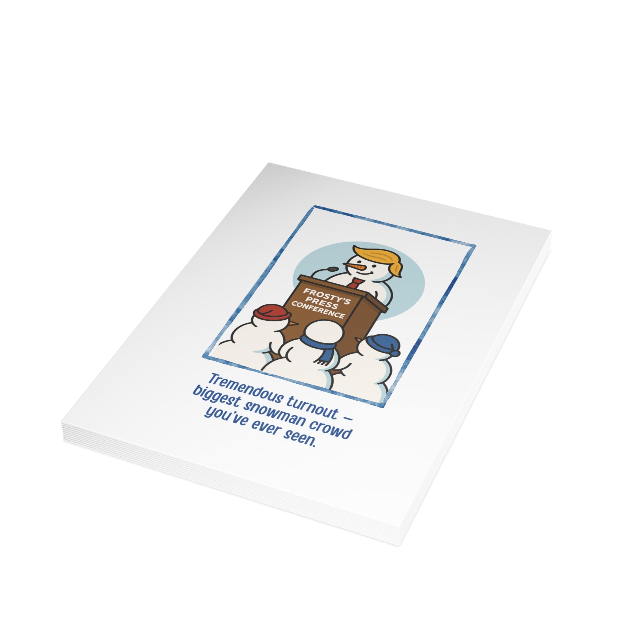 Frosty’s Press Conference Christmas Card – 1, 10, 30, 50 pc sets