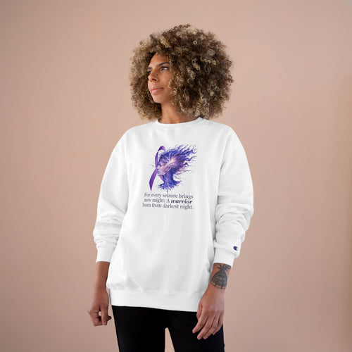 Photo depicting the ​A Warrior is Born Champion Sweatshirt from EpiAl's Shop.