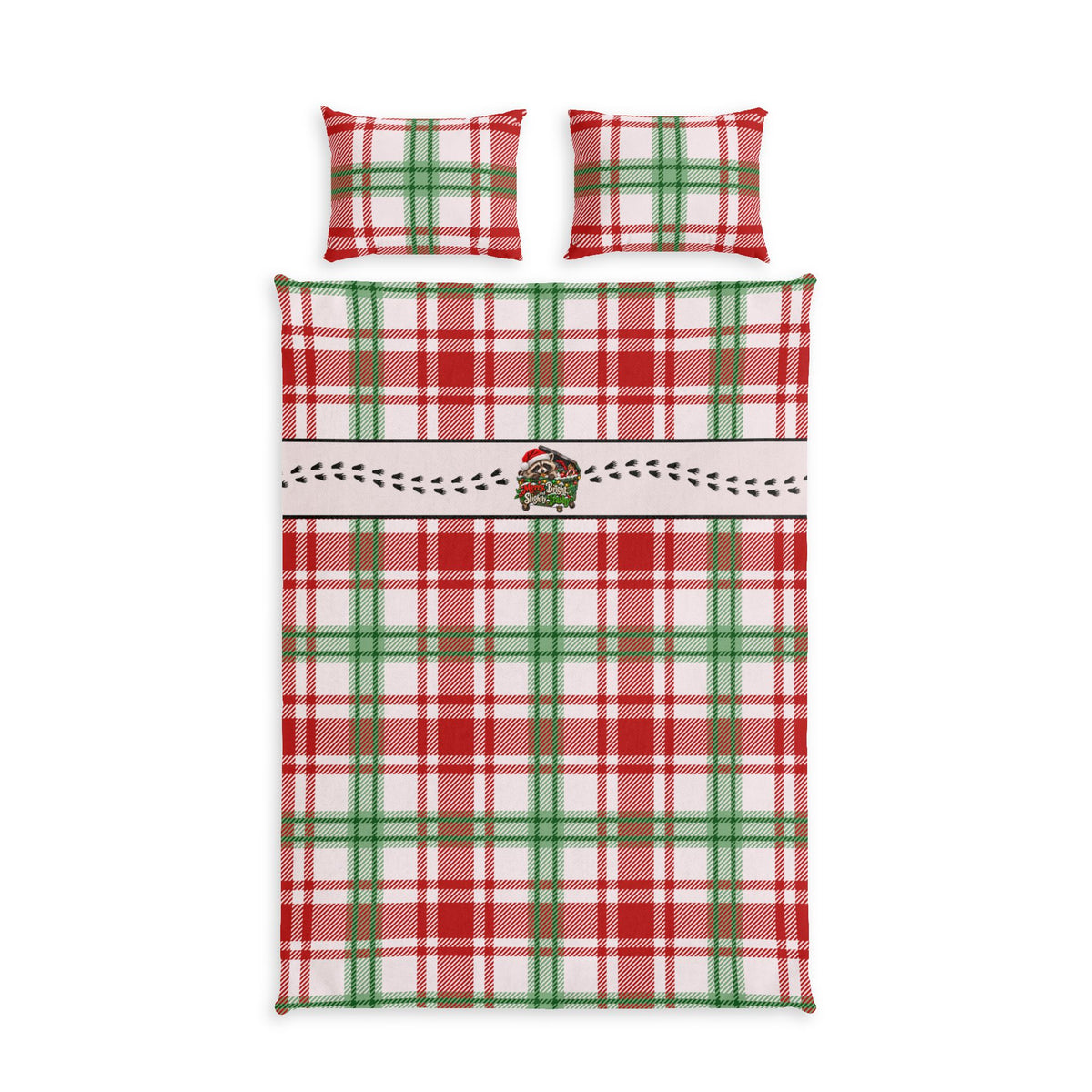 Merry, Bright & Slightly Trashy Christmas Bedding Set | Jimothy the Raccoon
