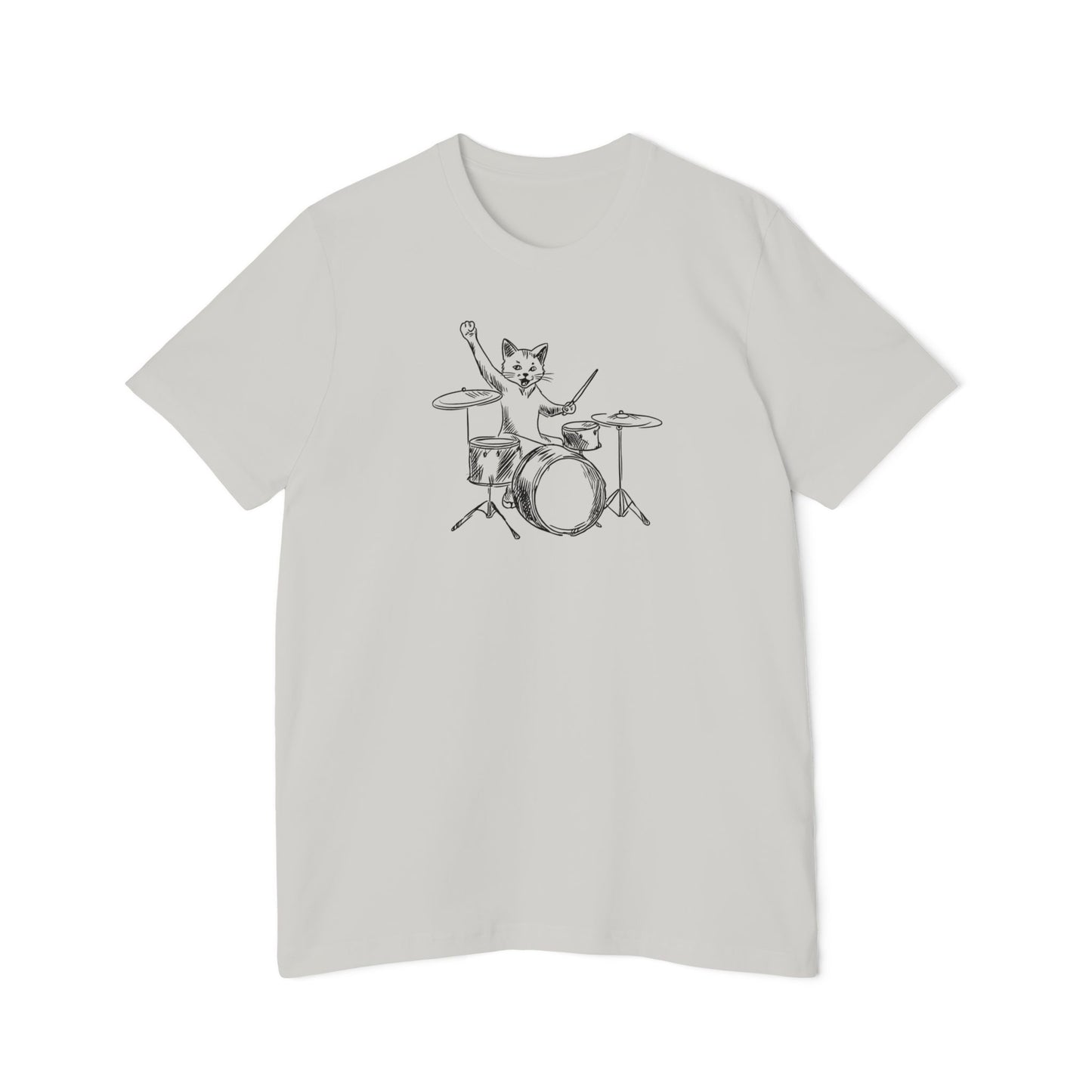 Drummer Kitty USA - Made Unisex Short - Sleeve Jersey T - Shirt - T - Shirt - Epileptic Al’s Shop