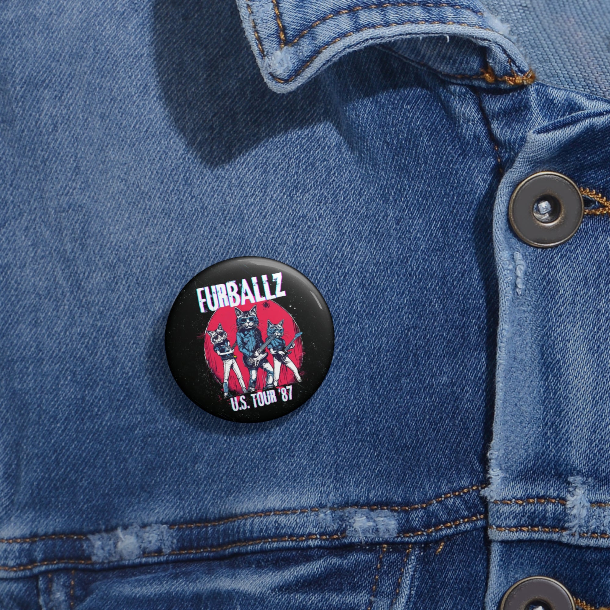 Furballz U.S. Tour '87 Pin Button