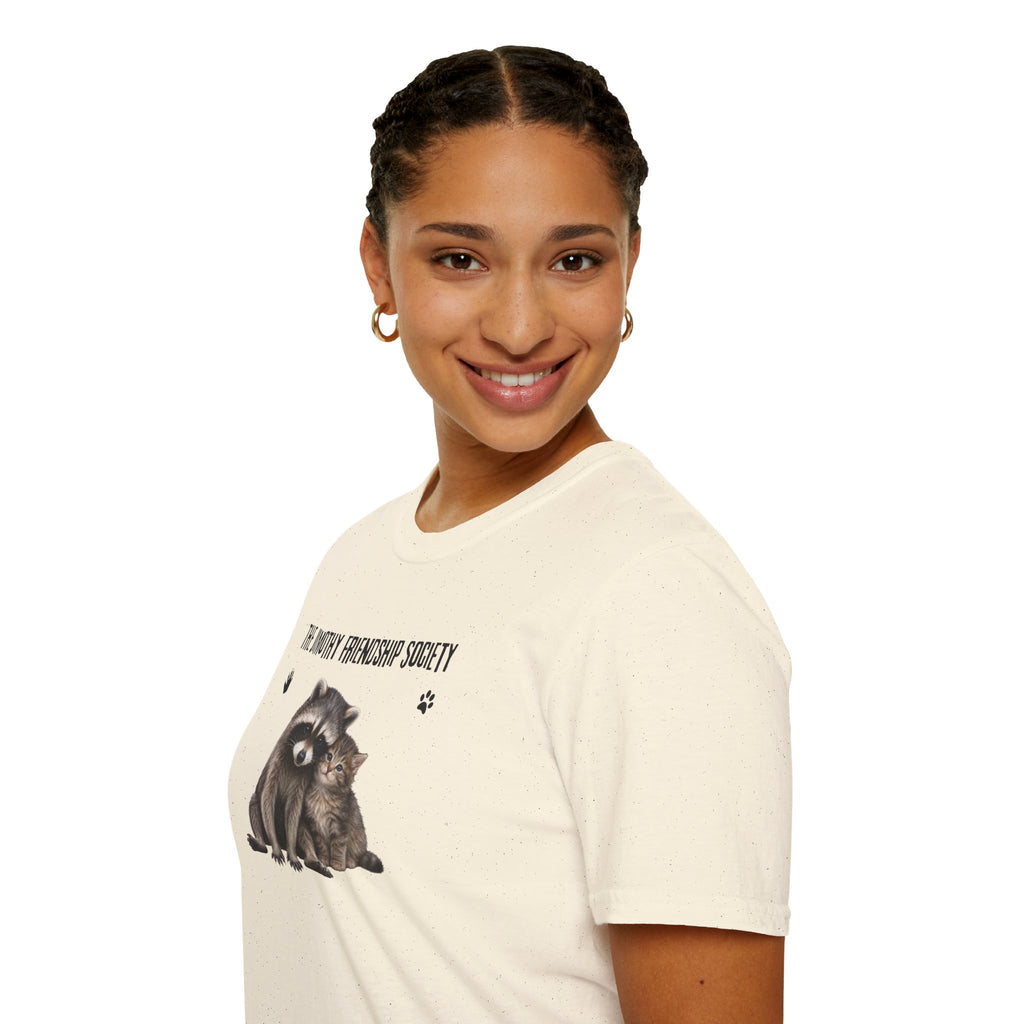 The Jimothy Friendship Society T-Shirt | Raccoon and Kitten Tee