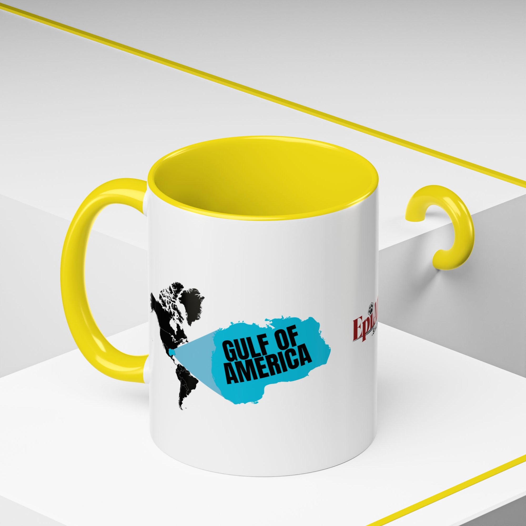 American Gulf Map Accent Coffee Mug