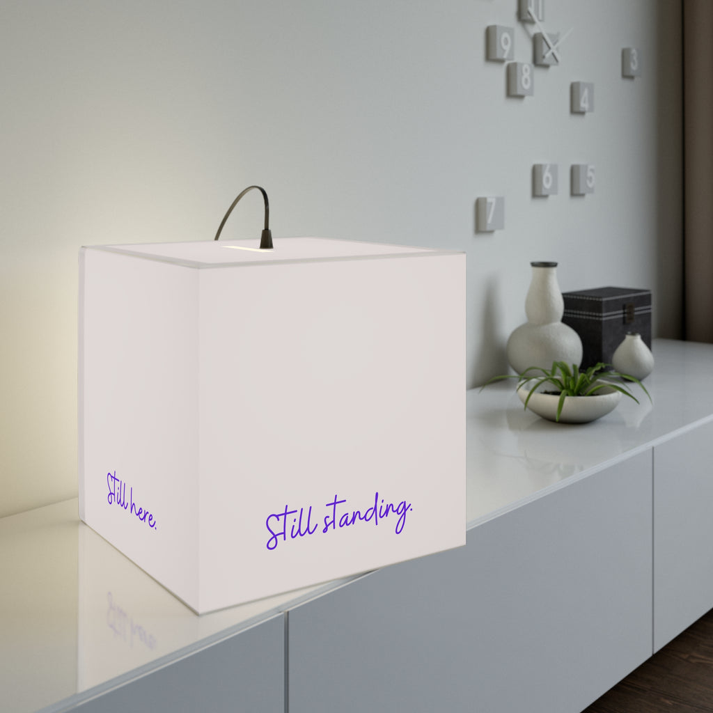 Still Here Still Standing Cube Lamp – Epilepsy Awareness Inspirational Lamp