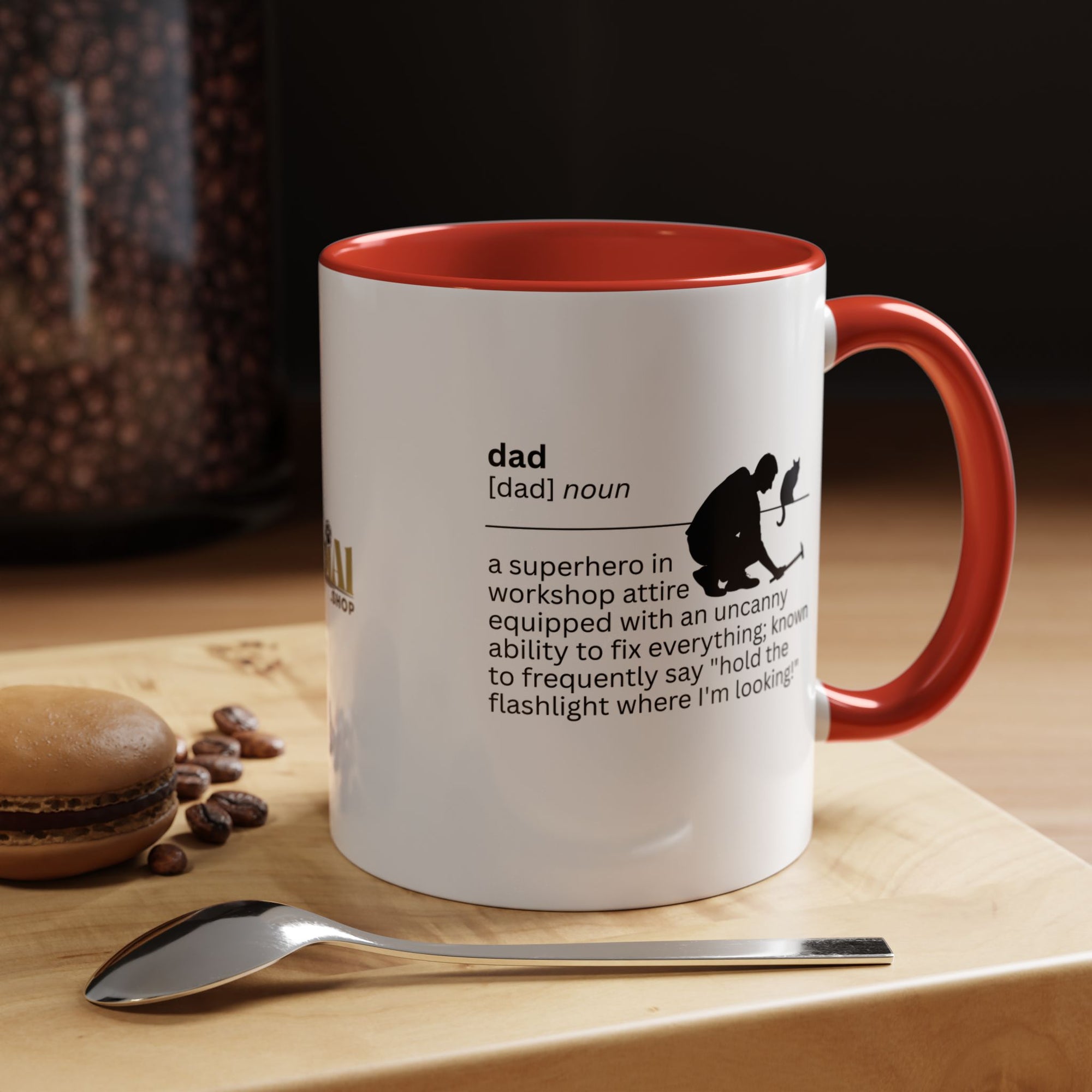 Dad Flashlight Accent Coffee Mug - Perfect Gift for Dads