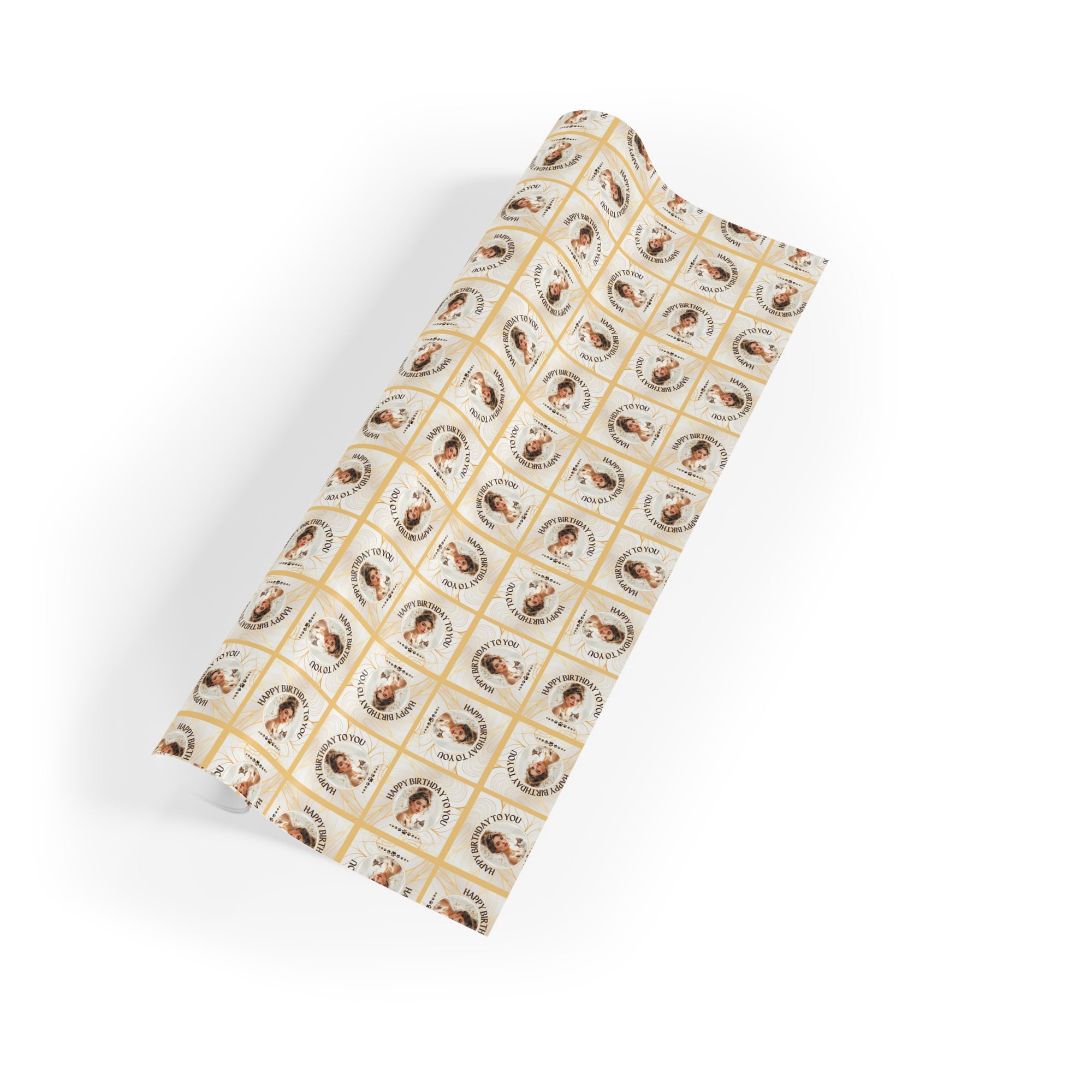 Golden Cat Lady Birthday Gift Wrapping Paper Roll