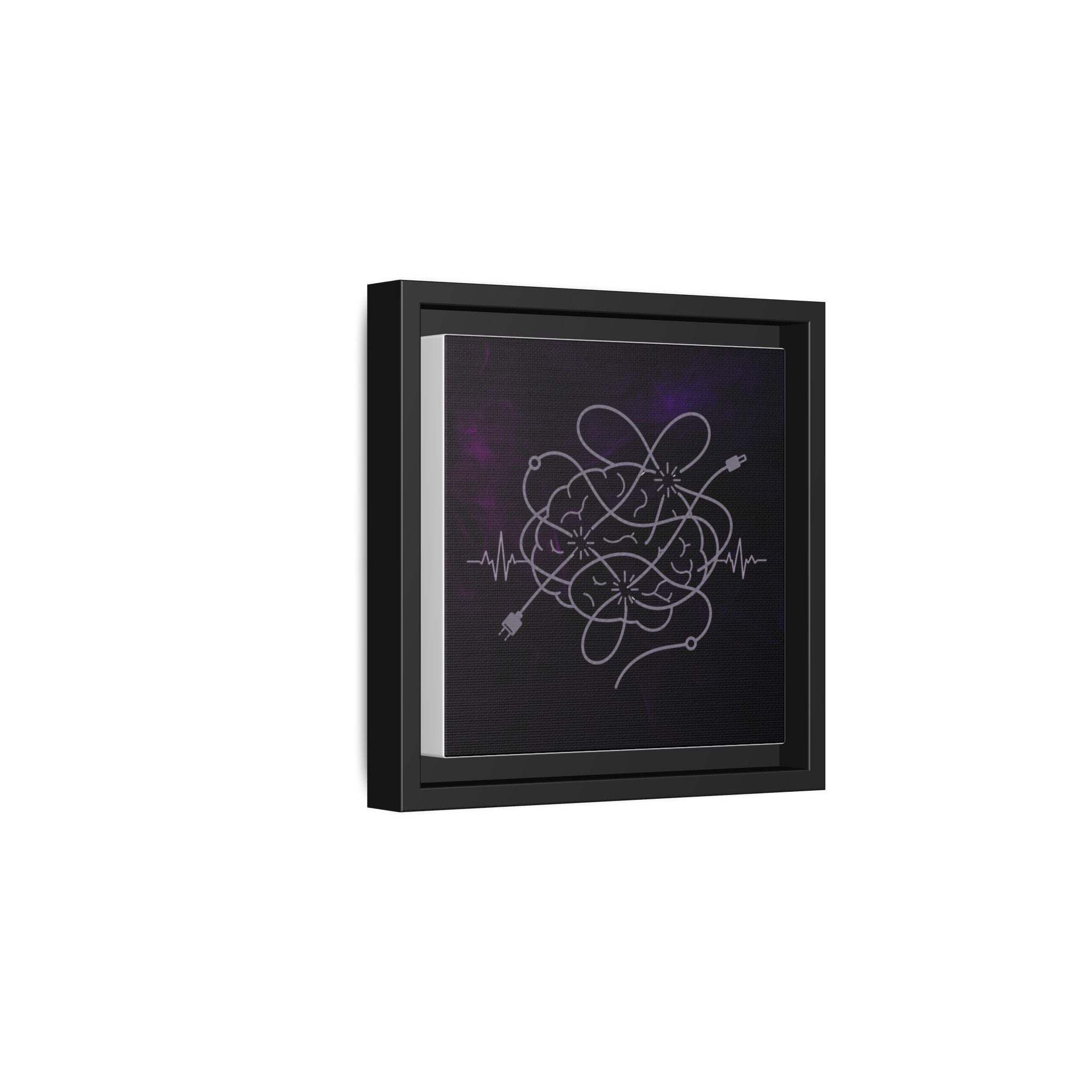 Tangled Brain Epilepsy Awareness Framed Canvas Print