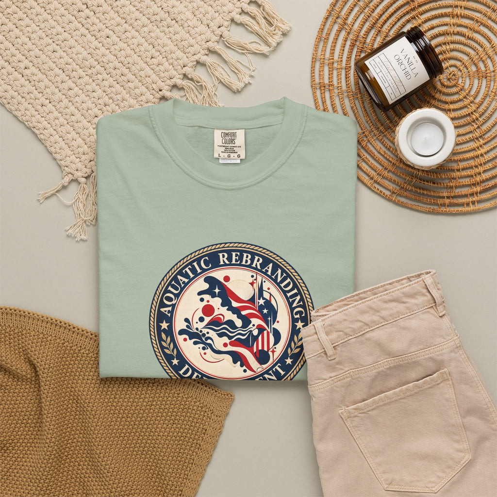 Aquatic Rebranding Department Garment-Dyed Unisex T-Shirt