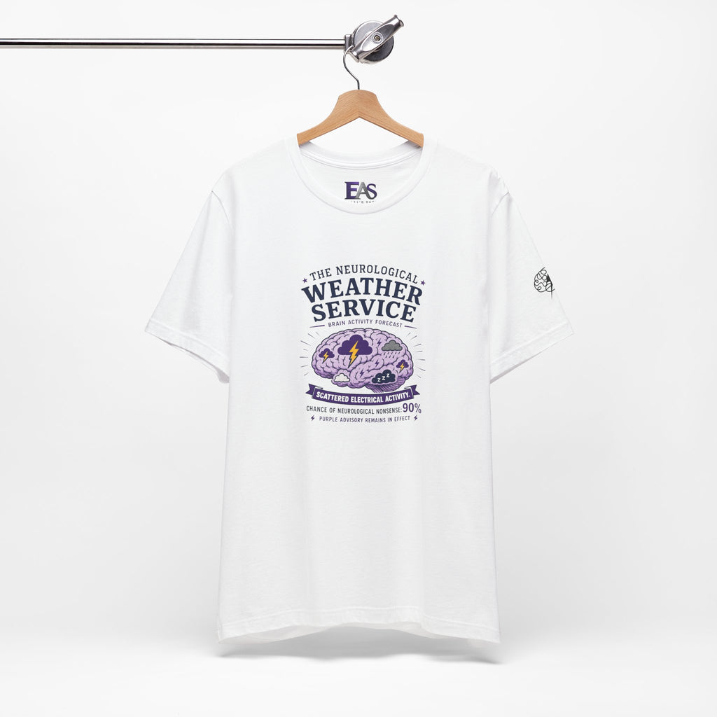Neurological Weather Service Epilepsy Awareness T-Shirt | Brain Forecast Tee