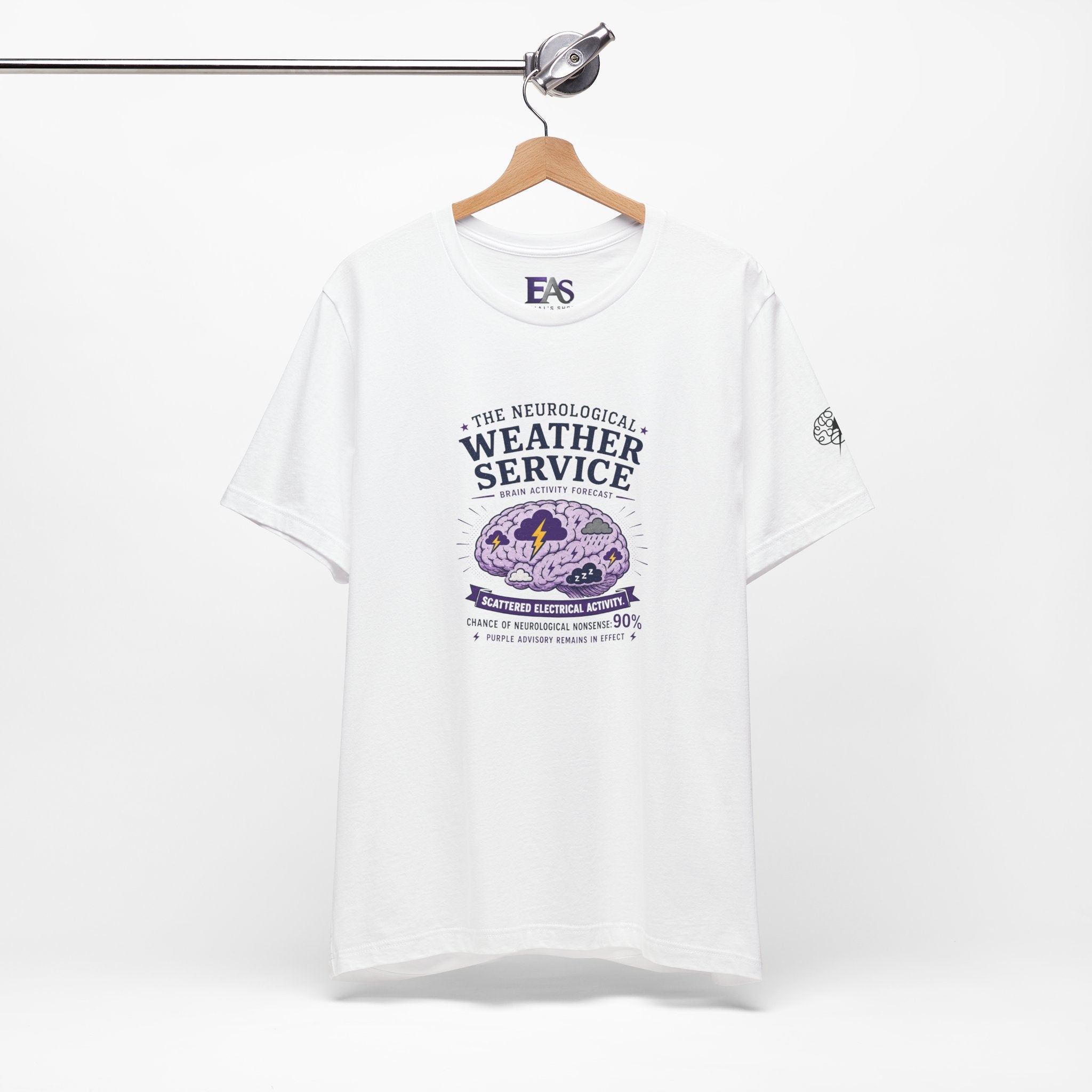 Neurological Weather Service Epilepsy Awareness T-Shirt | Brain Forecast Tee