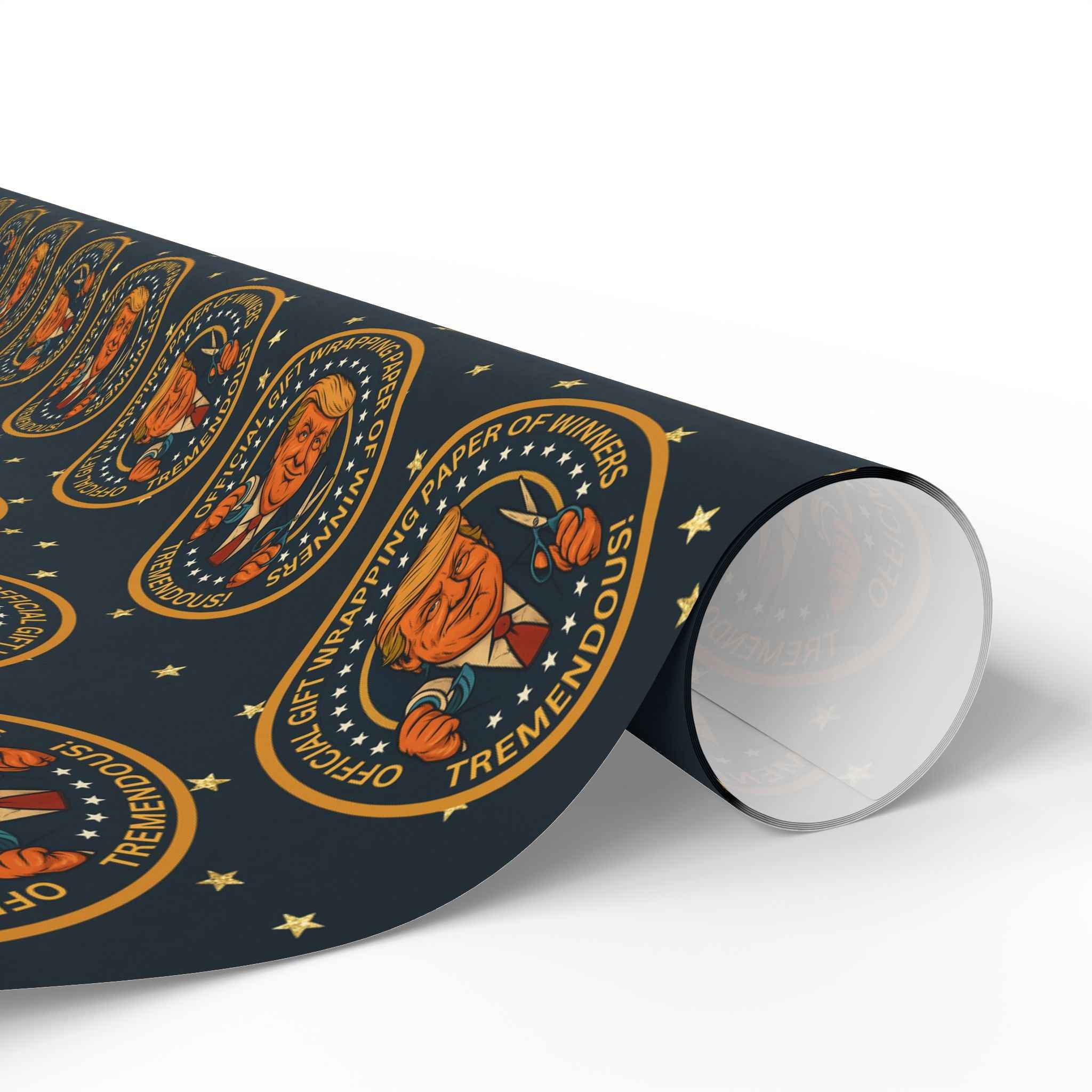 Political Parody “Official Gift Wrapping Paper of Winners” – Tremendous Seal Pattern