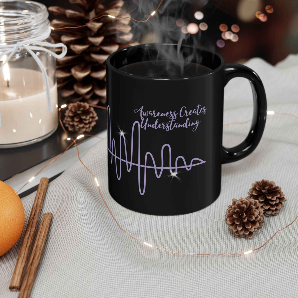 “Waves of Strength” Black Awareness Mug – 11oz & 15oz