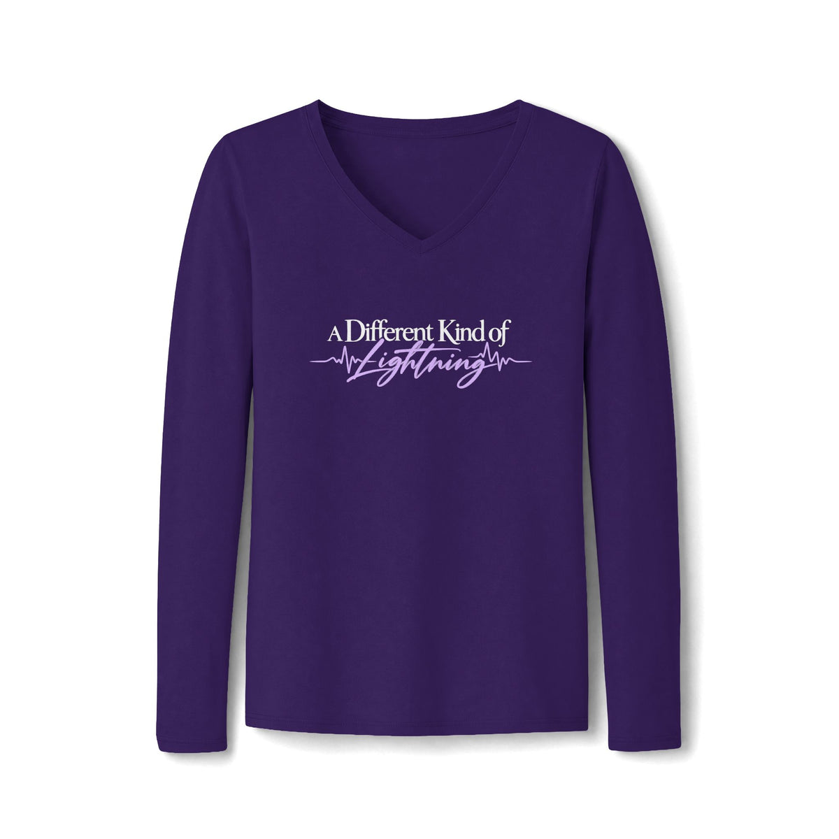 A Different Kind of Lightning | Epilepsy Awareness Women's Long Sleeve V-Neck Tee