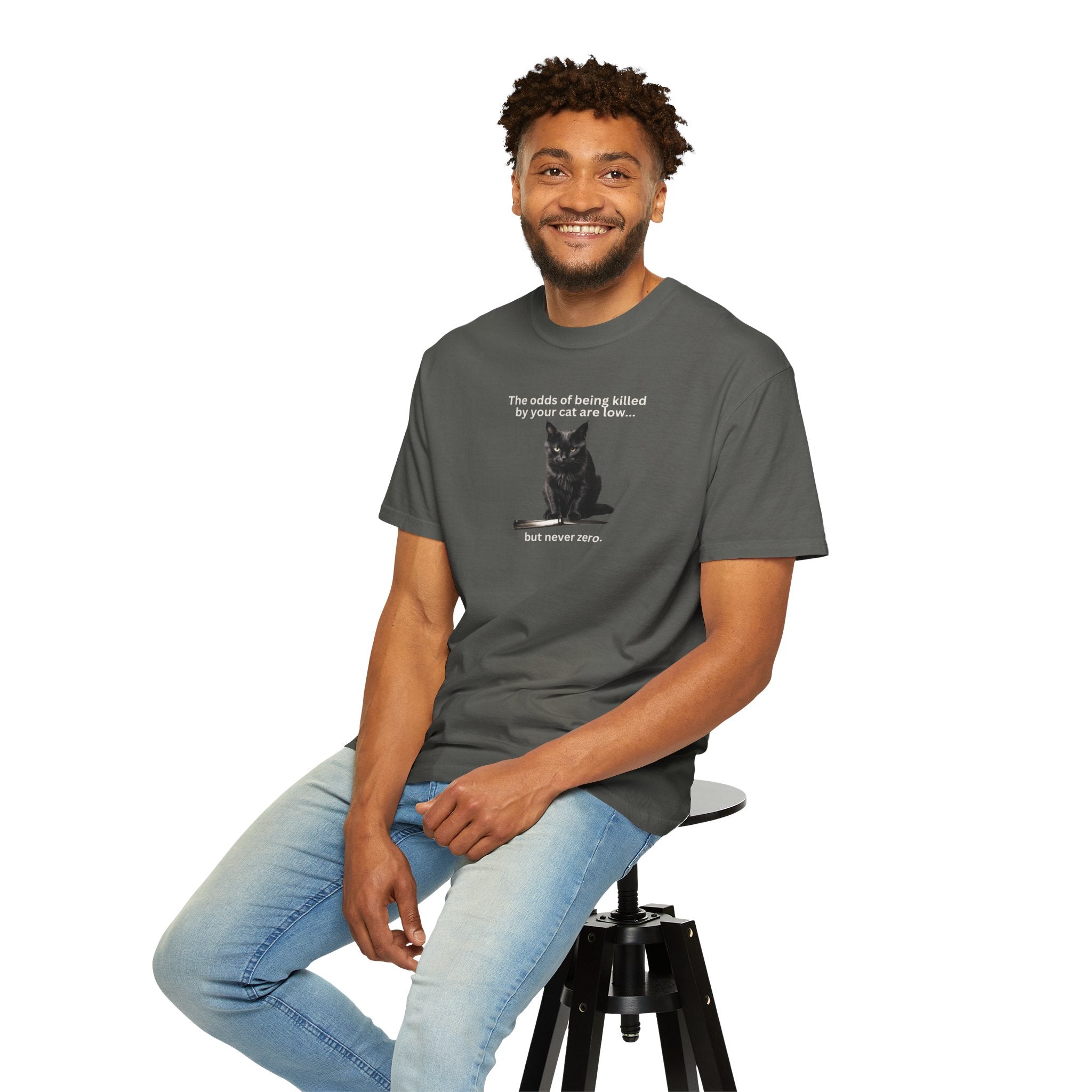 Photo depicting the ​Odds Unisex Garment-Dyed T-shirt from EpiAl's Shop.