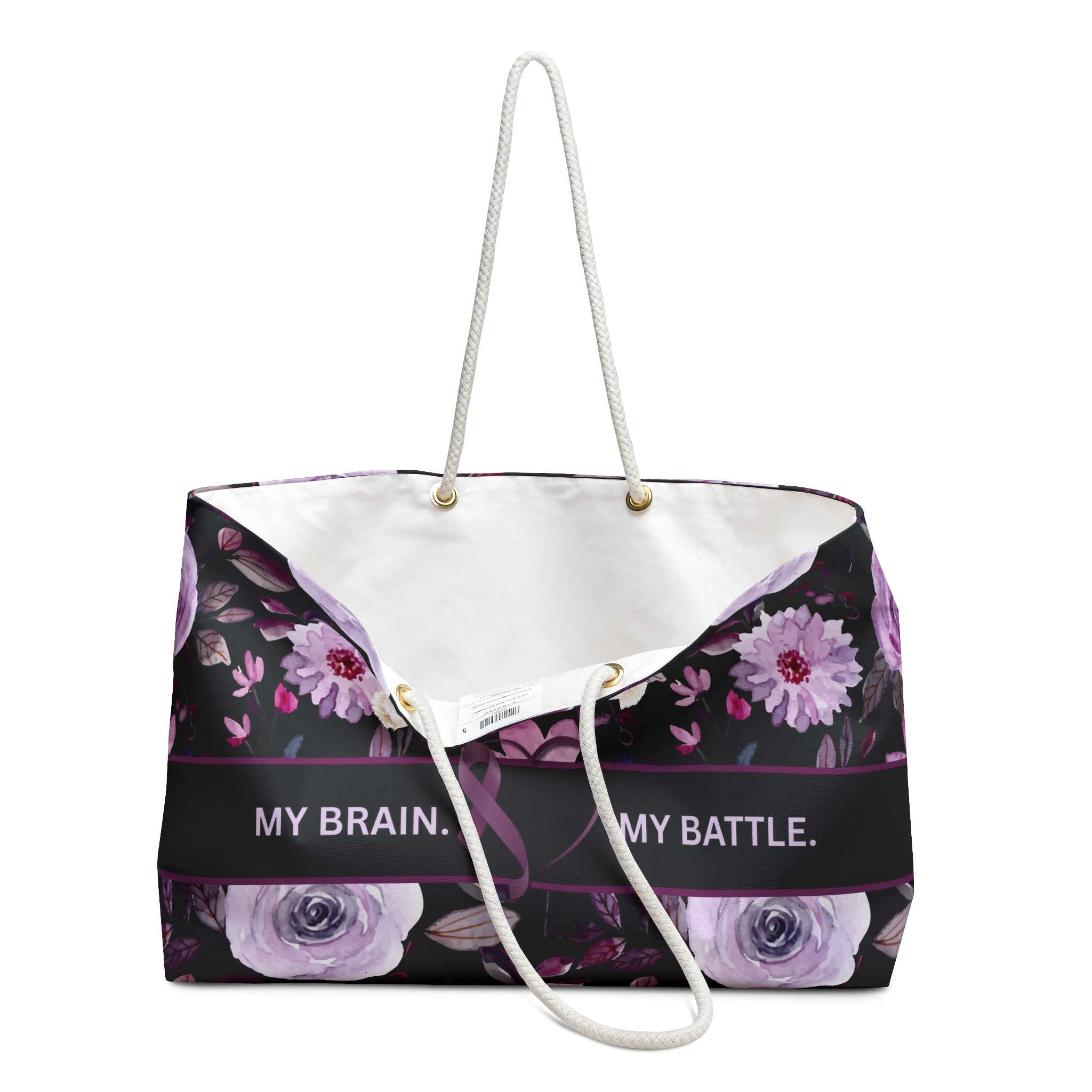 My Brain, My Battle Epilepsy Awareness Weekender Bag