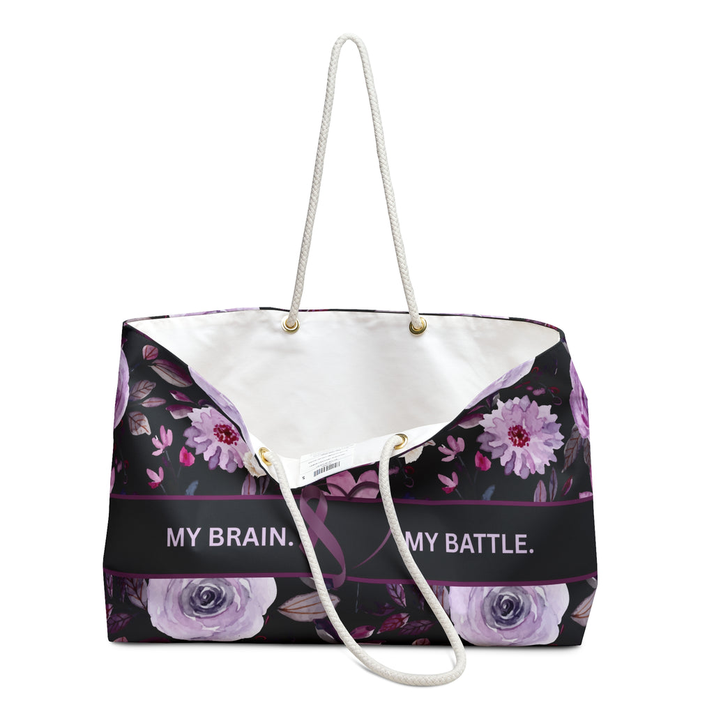 My Brain, My Battle Epilepsy Awareness Weekender Bag