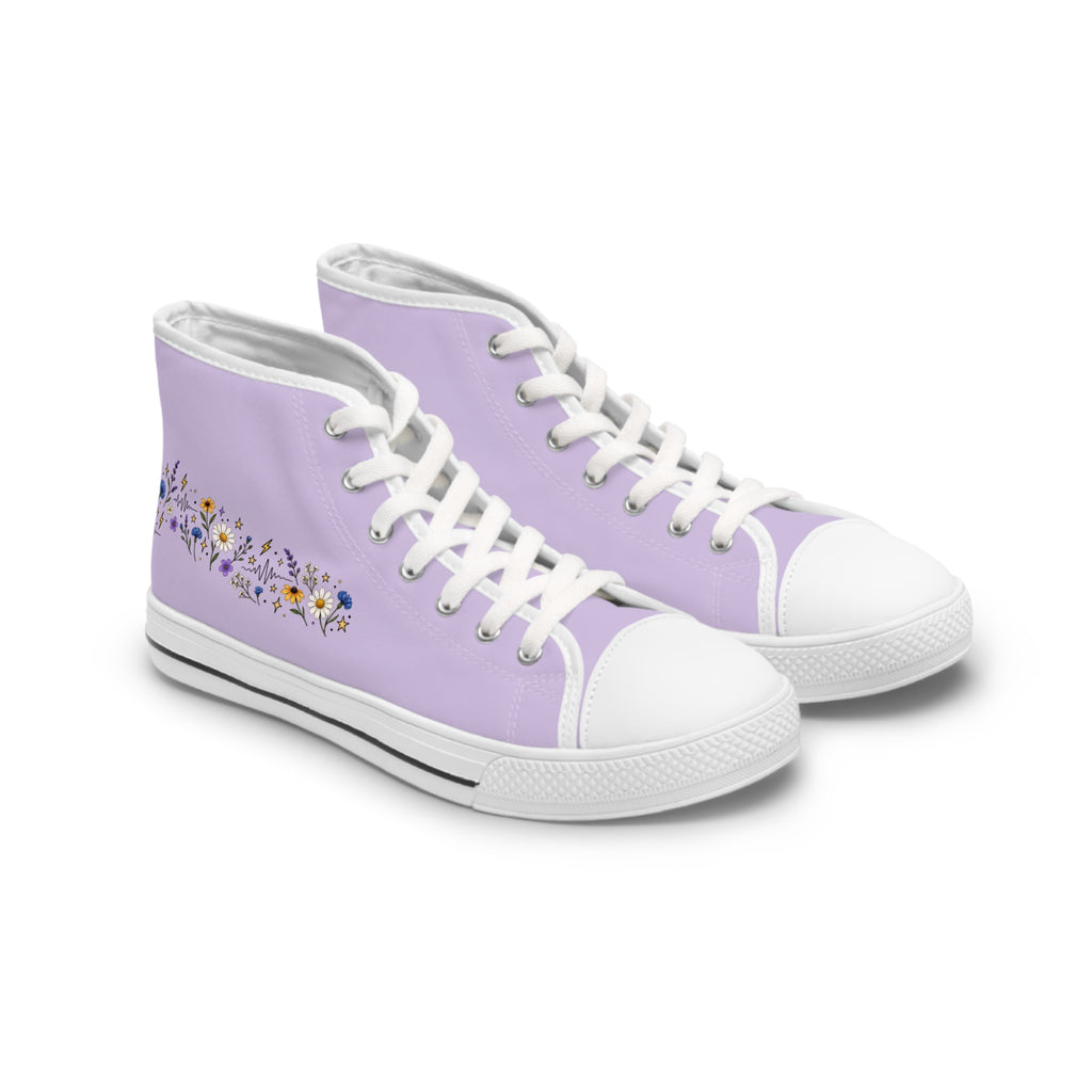 Beautifully Electric Women’s Epilepsy Awareness High-Top Canvas Sneakers