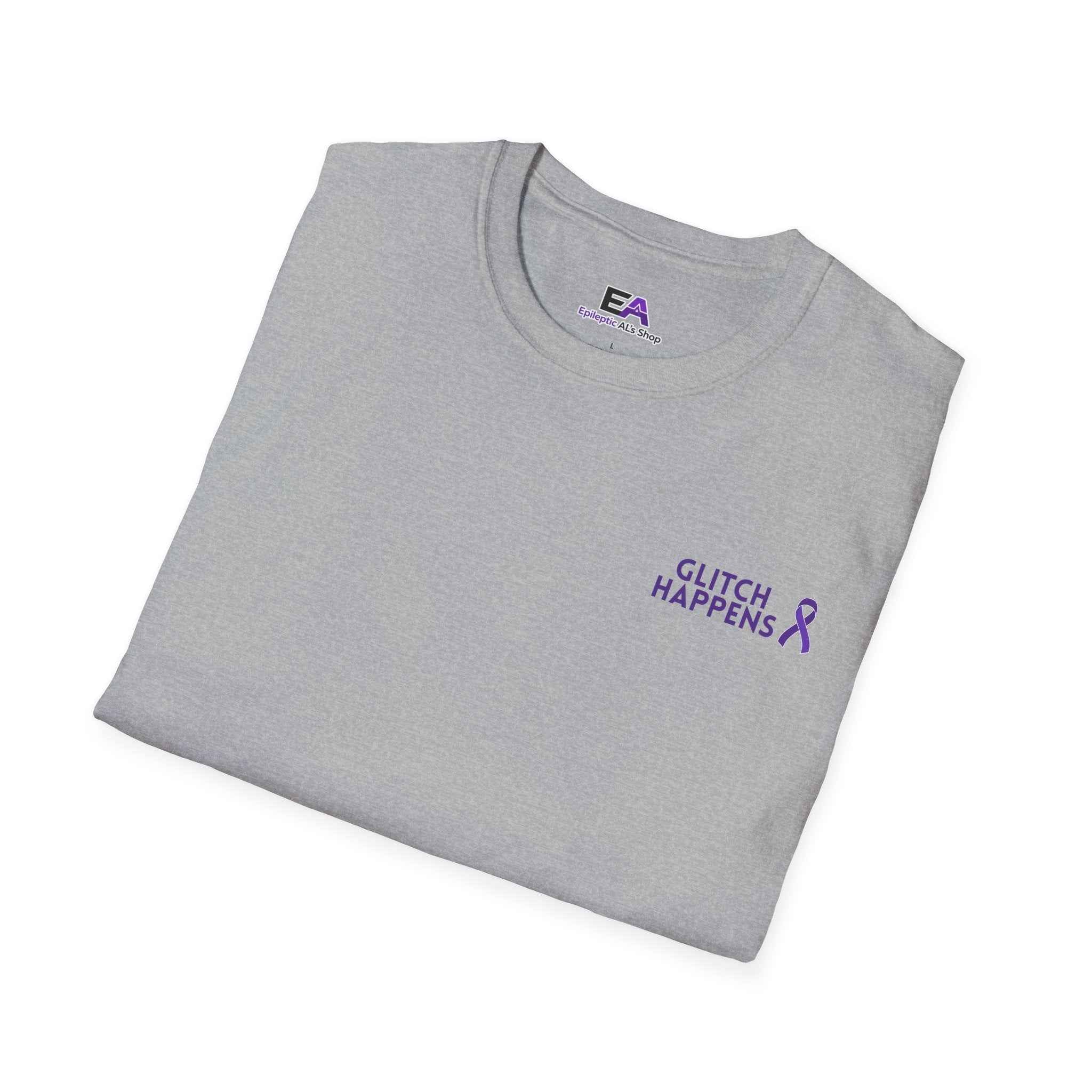 Glitch Happens Tee – Minimalist Seizure First Aid Shirt | Epilepsy Awareness | Neurostrong Apparel