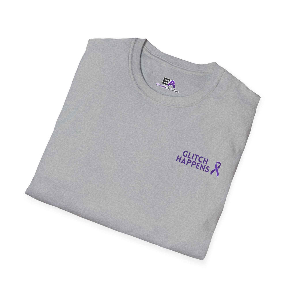 Glitch Happens Tee – Minimalist Seizure First Aid Shirt | Epilepsy Awareness | Neurostrong Apparel