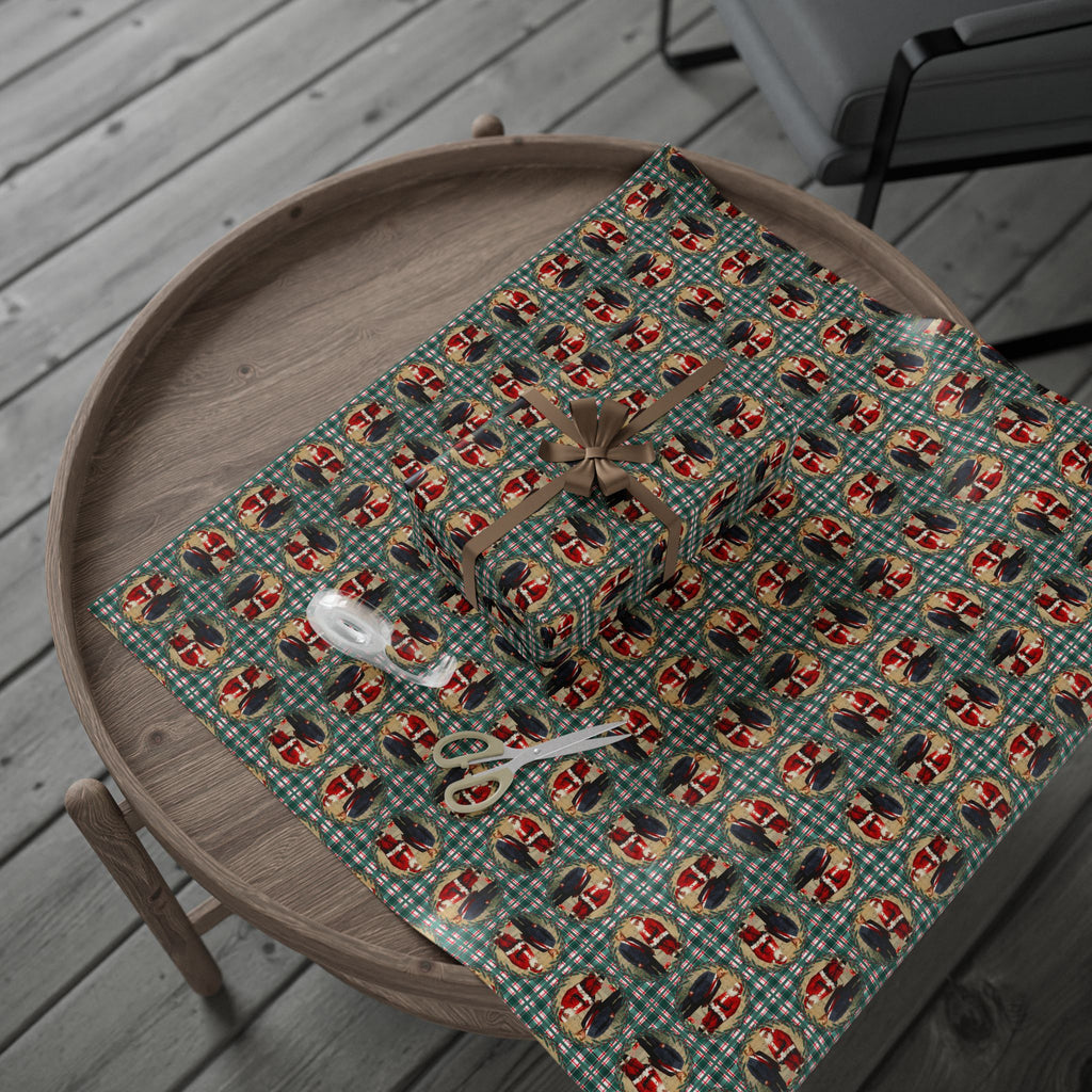 Vintage Style Trump Santa Wrapping Paper for Holiday Gifts