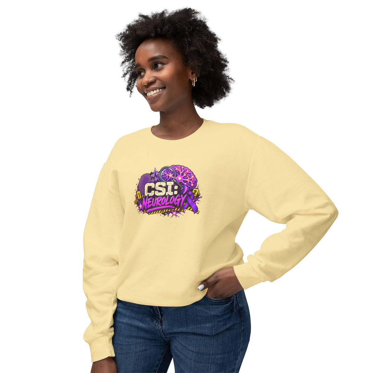 CSI: Neurology Epilepsy Awareness Lightweight Crewneck Sweatshirt