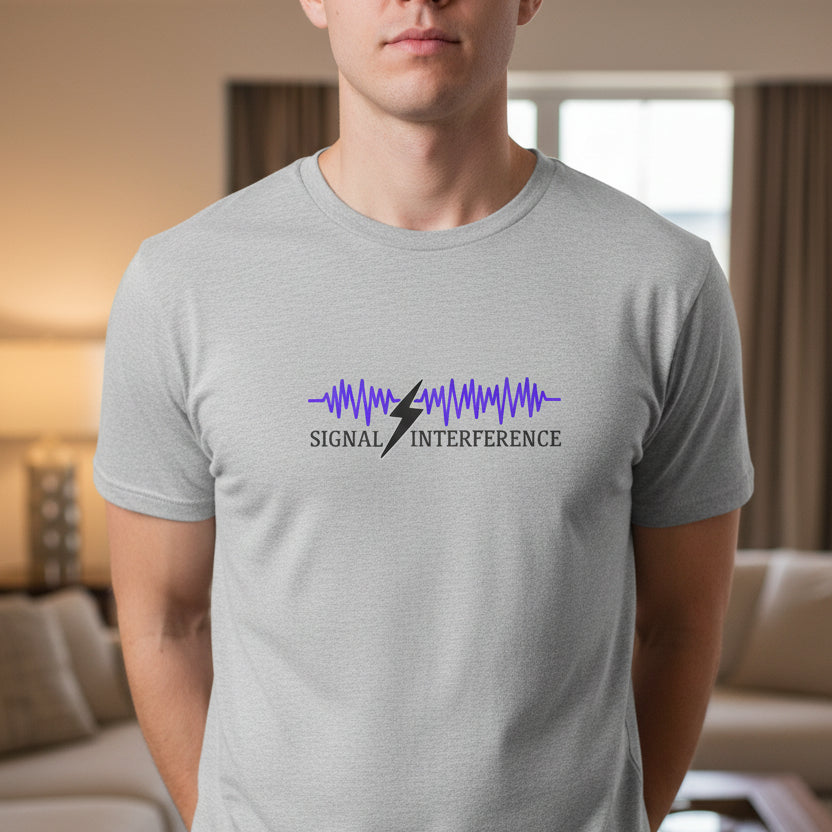 Signal Interference Women’s Tee – Minimalist Waveform Graphic T-Shirt
