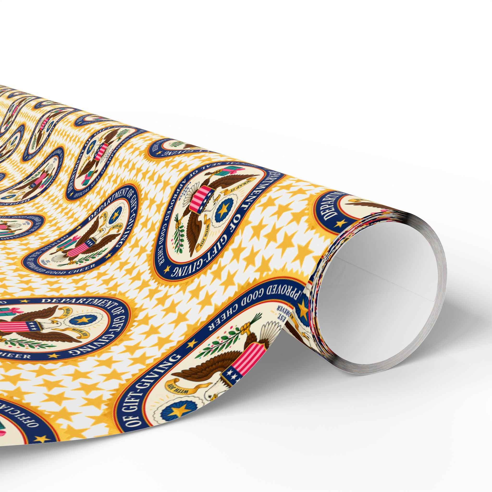Department of Gift-Giving Wrapping Paper | Faux Government Seal Retro Gift Wrap