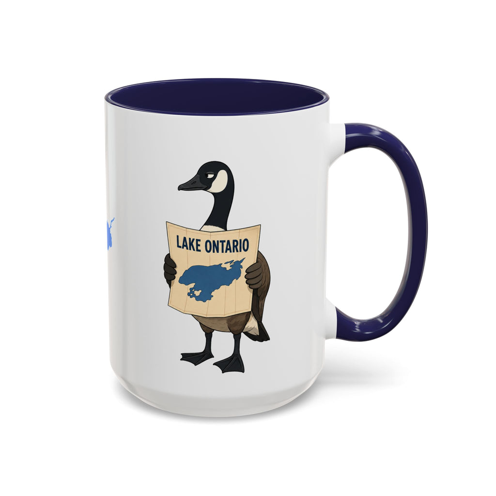 Lake Ontario vs. Lake America Goose & Eagle Coffee Mug | Great Lake Renaming Humor
